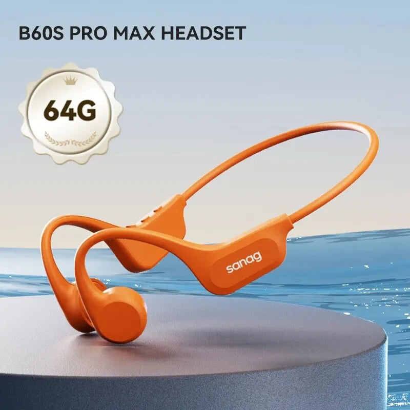 Sanag B60S Waterproof Bone Conduction Earphones – 64GB MP3