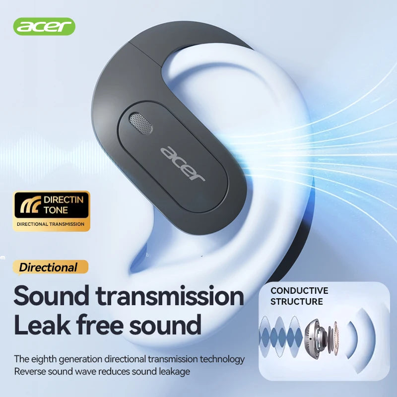 Acer OHR538 Wireless Open-Ear Headphones – Sports & Multi-Device Compatible