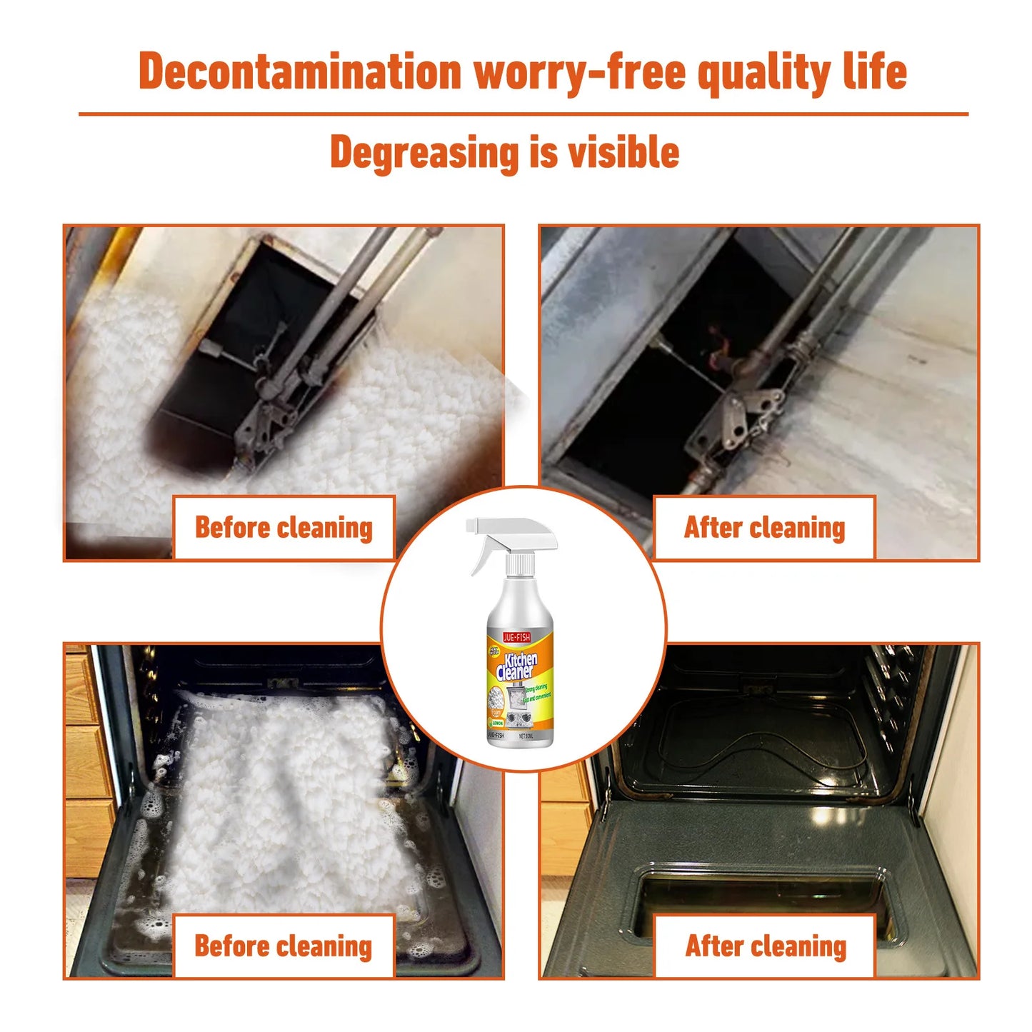 Foam Oil Cleaner Spray – Multipurpose Kitchen Degreaser