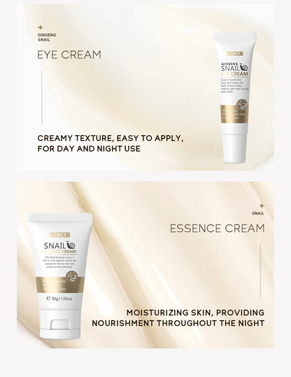 LAIKOU 3-Piece Skincare Set – Vitamin C, Sakura Snail Serum, Eye & Face Cream