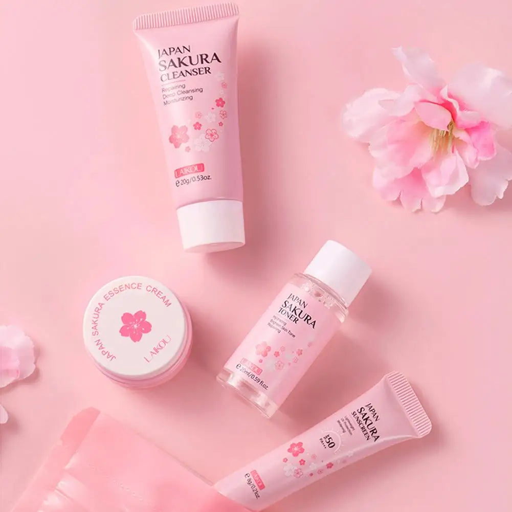 Sakura Beauty Set – Cleanser, Serum, Eye Cream & More