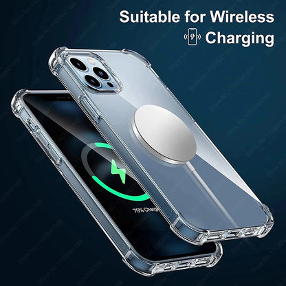 Luxury Clear Shockproof Case – iPhone 8 to 16 Pro Max