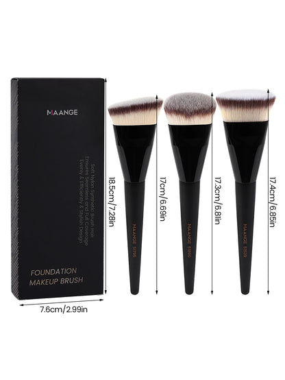 MAANGE 3PCS Foundation Brush Set with Storage Box