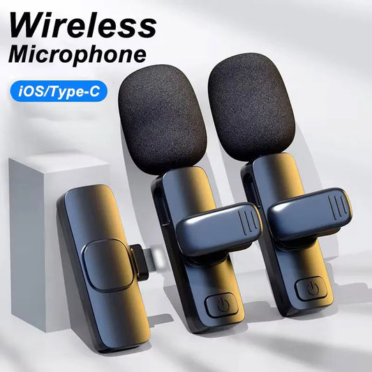 Wireless Lavalier Microphone – Mini Clip-On Mic for iPhone & Android (Live, Video, Gaming)