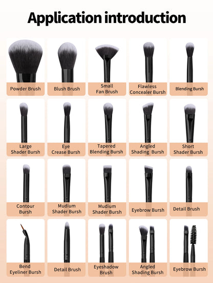 29-Piece Makeup Brush & Sponge Set – Complete Beauty Kit
