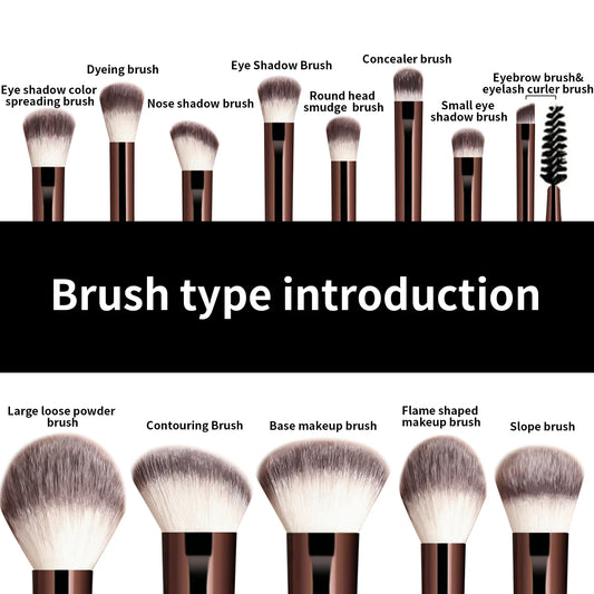 13PCS Professional Makeup Brush Set – Face & Eye Beauty Tools