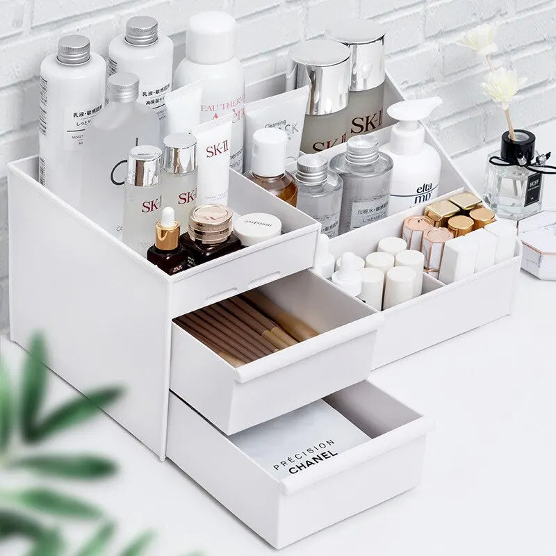 White Drawer Makeup Storage Box – Desktop Organizer