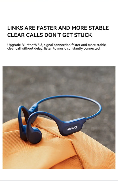 Sanag B60S Waterproof Bone Conduction Earphones – 64GB MP3