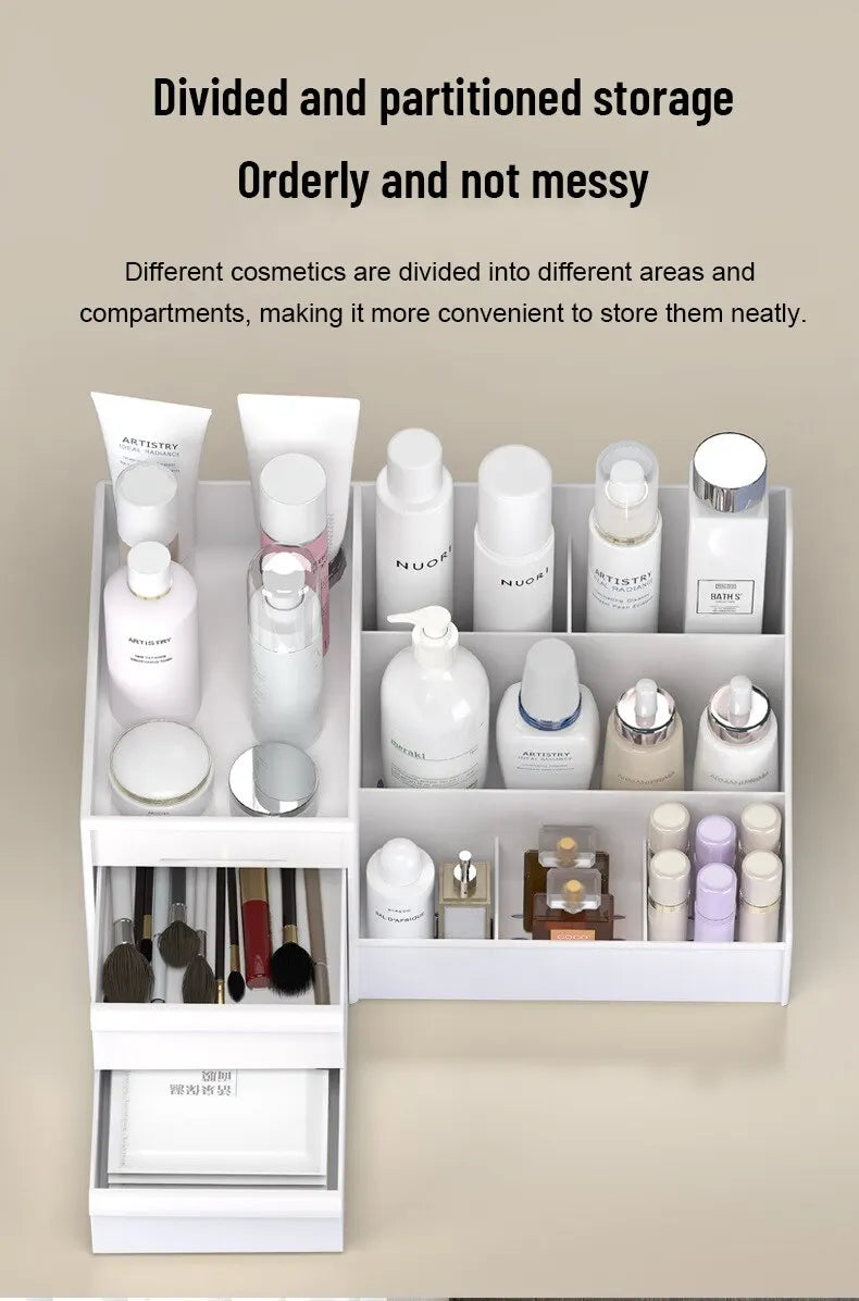 White Drawer Makeup Storage Box – Desktop Organizer