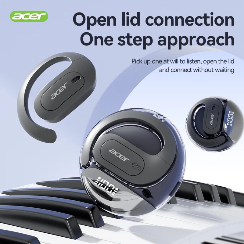 Acer OHR538 Wireless Open-Ear Headphones – Sports & Multi-Device Compatible