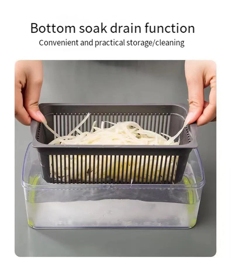 14/16pcs Vegetable Slicer & Chopper Set with Basket