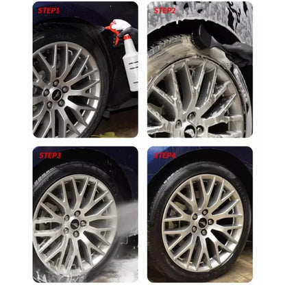 Car Wheel & Tire Cleaning Brush Kit – Rim, Hub & Carpet Detailing Tools