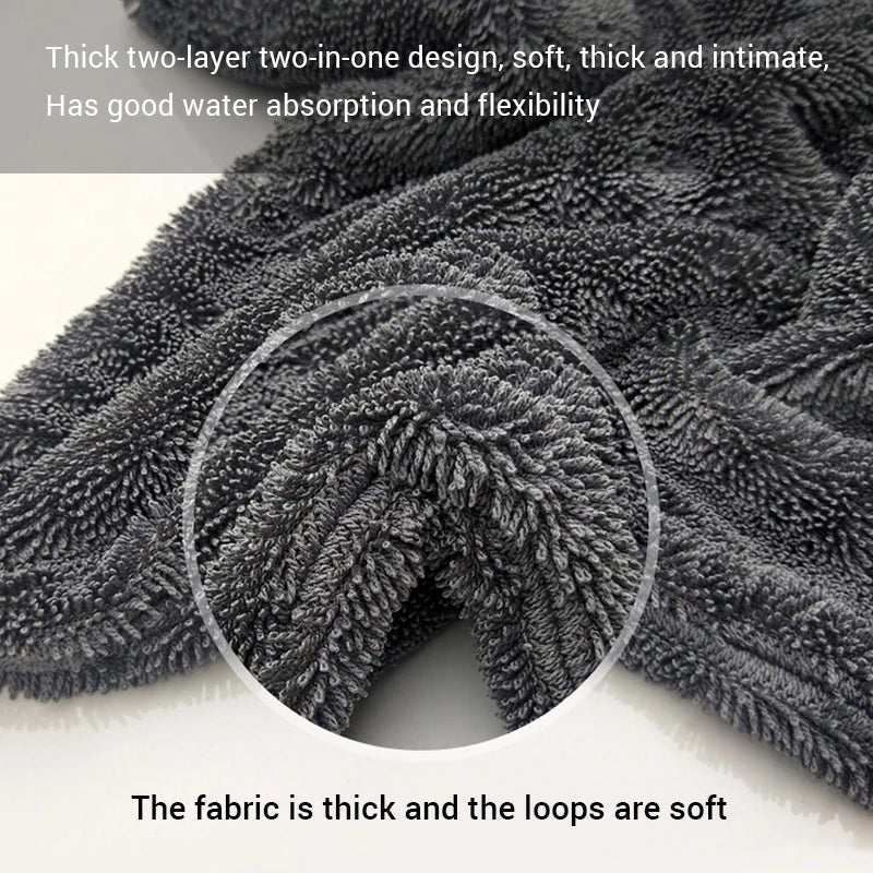 1200GSM Double-Sided Car Wash Towel – Super Absorbent Detailing Cloth