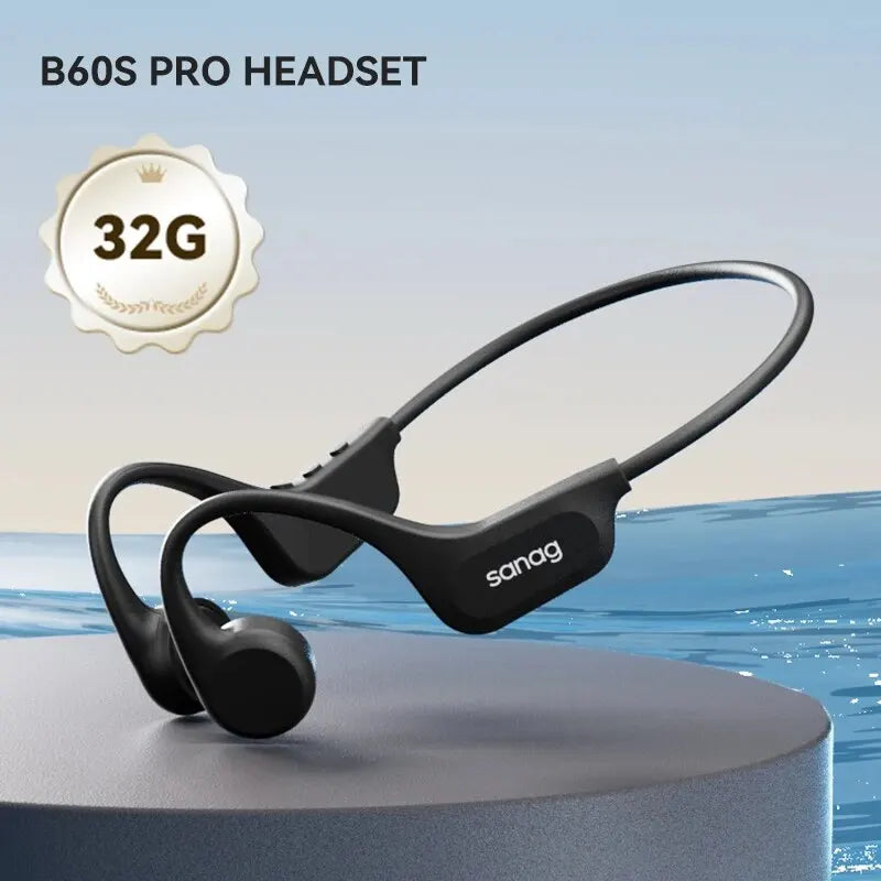 Sanag B60S Waterproof Bone Conduction Earphones – 64GB MP3