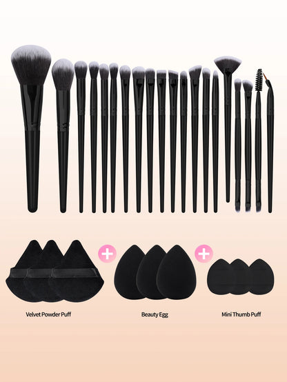 29-Piece Makeup Brush & Sponge Set – Complete Beauty Kit