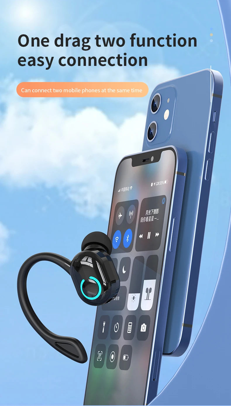Bluetooth 5.2 Wireless Earbuds with Mic – Sports Headphones, Long Battery, Handsfree for Xiaomi & Huawei