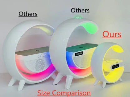 3-in-1 Wireless Charger with Night Light, Speaker & Clock – Fast Charging Station