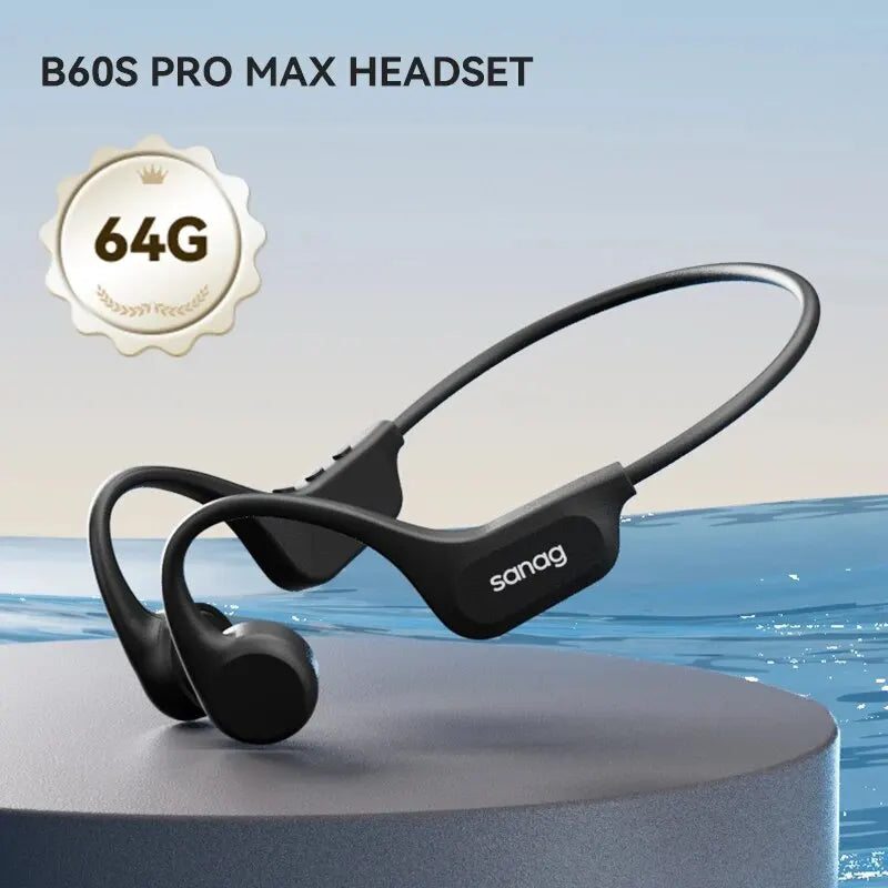 Sanag B60S Waterproof Bone Conduction Earphones – 64GB MP3