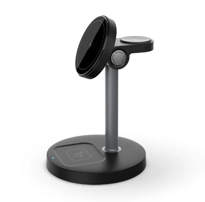 3-in-1 Magnetic Wireless Charger Stand for iPhone 13-16, iWatch 8-10, AirPods Pro