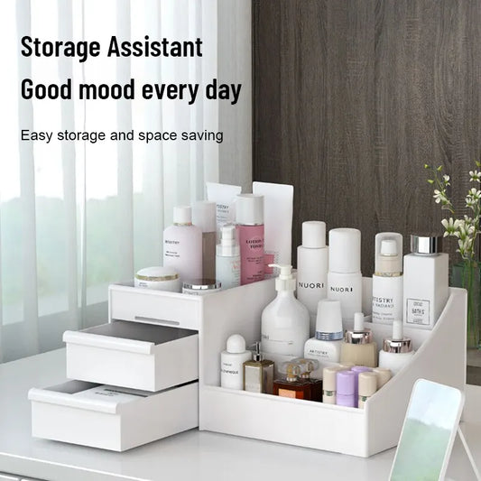 White Drawer Makeup Storage Box – Desktop Organizer