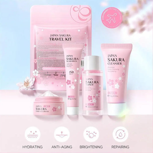 Sakura Beauty Set – Cleanser, Serum, Eye Cream & More