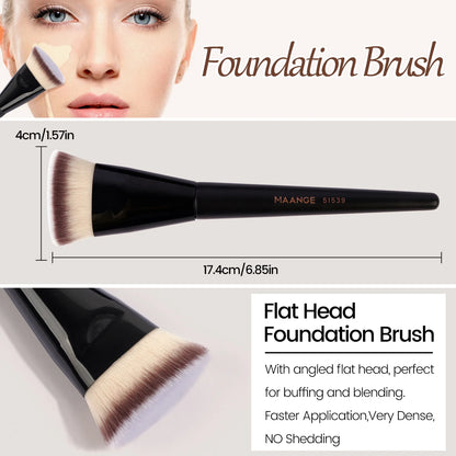 MAANGE 3PCS Foundation Brush Set with Storage Box