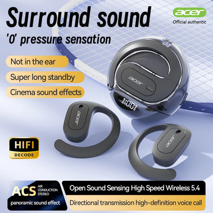 Acer OHR538 Wireless Open-Ear Headphones – Sports & Multi-Device Compatible