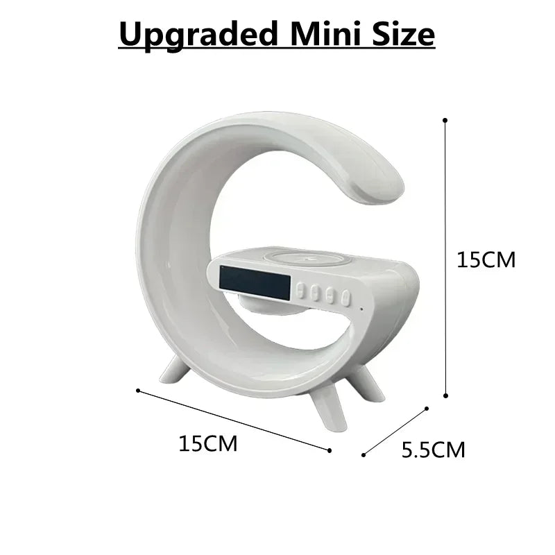 3-in-1 Wireless Charger with Night Light, Speaker & Clock – Fast Charging Station