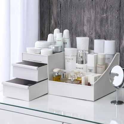 White Drawer Makeup Storage Box – Desktop Organizer