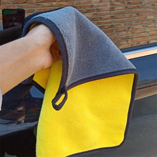 Microfiber Car Cleaning Towels – Thick, Soft, Double-Layer Rags (1/2/6pcs)