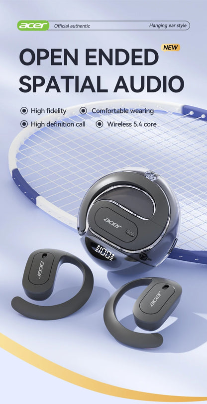 Acer OHR538 Wireless Open-Ear Headphones – Sports & Multi-Device Compatible