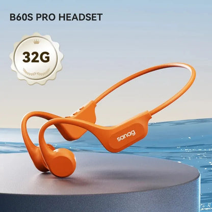 Sanag B60S Waterproof Bone Conduction Earphones – 64GB MP3