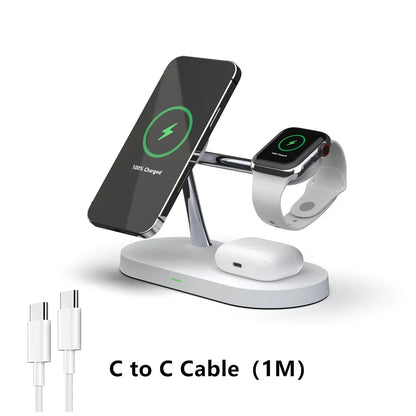3-in-1 Magnetic Wireless Charger Stand for iPhone & Apple Watch & AirPods