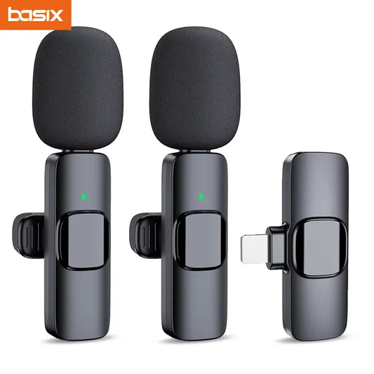 Basix 2.4G Wireless Lavalier Microphone for iPhone, Android, Broadcast & Gaming