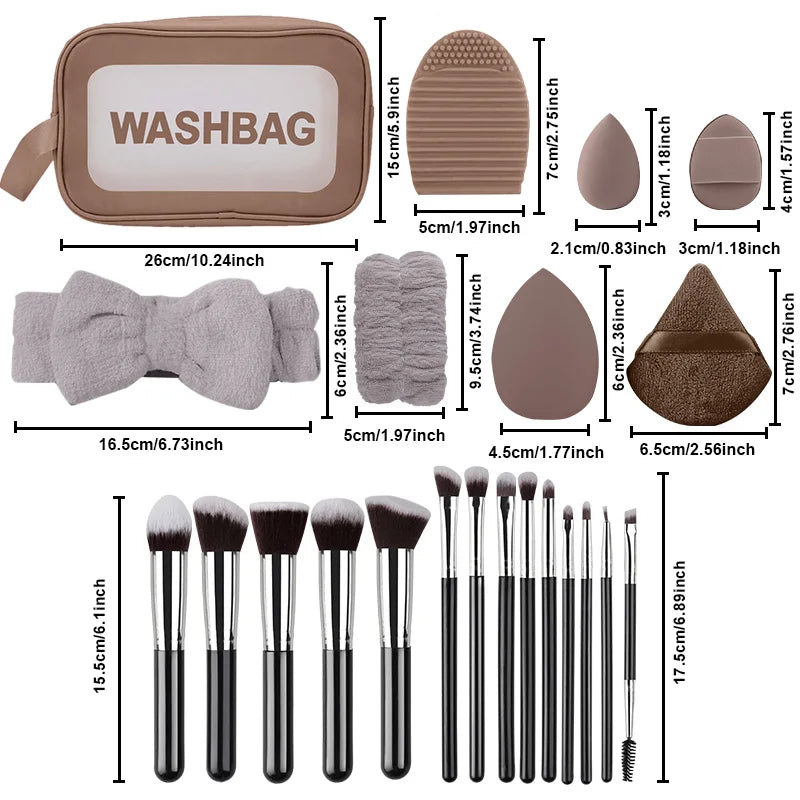 14-Piece Professional Makeup Brush Set Foundation, Soft & Fluffy