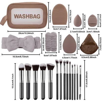 14-Piece Professional Makeup Brush Set Foundation, Soft & Fluffy