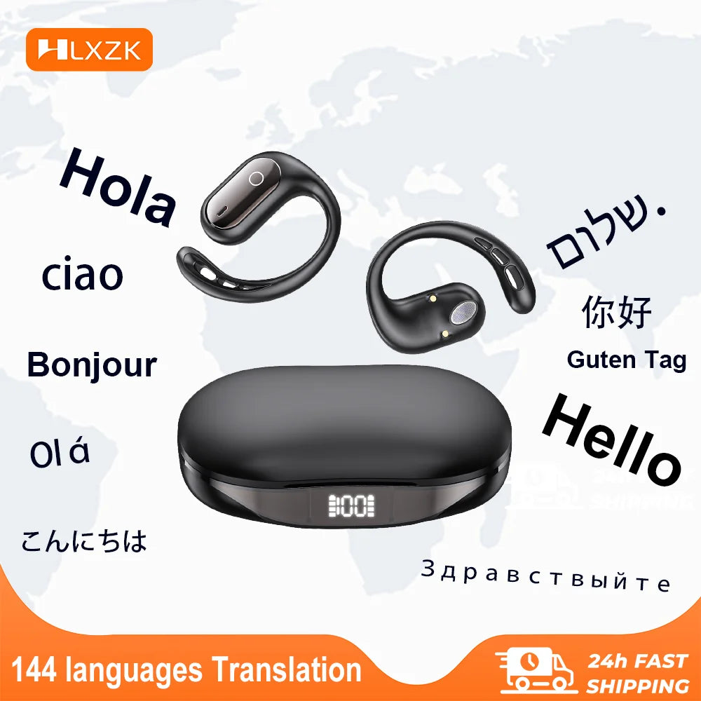Real-Time Translator Earbuds – 144 Languages, Wireless Bluetooth Headphones