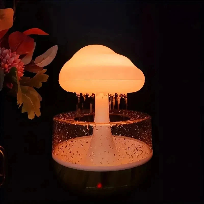 Rain Cloud Humidifier & Night Light – Aromatherapy with Colorful Raindrop Lamp
