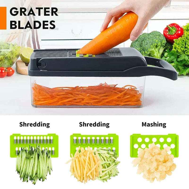 16-in-1 Multifunctional Vegetable Chopper & Slicer