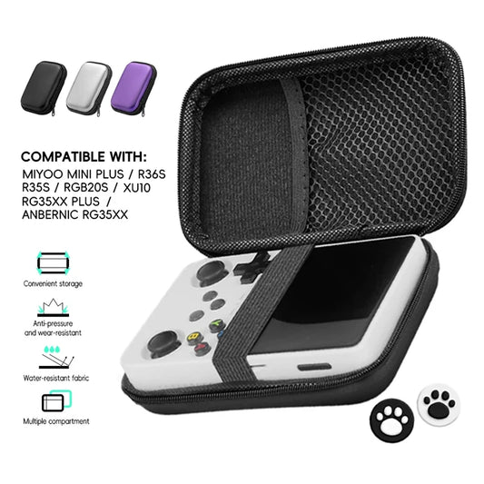 Protective EVA Case for Anbernic RG35XX, Miyoo Mini+ & R36S/R35S – Portable Gaming Console Bag