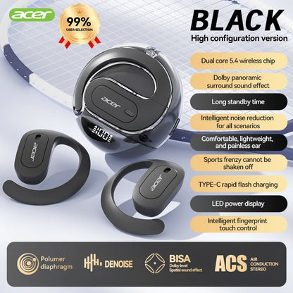 Acer OHR538 Wireless Open-Ear Headphones – Sports & Multi-Device Compatible