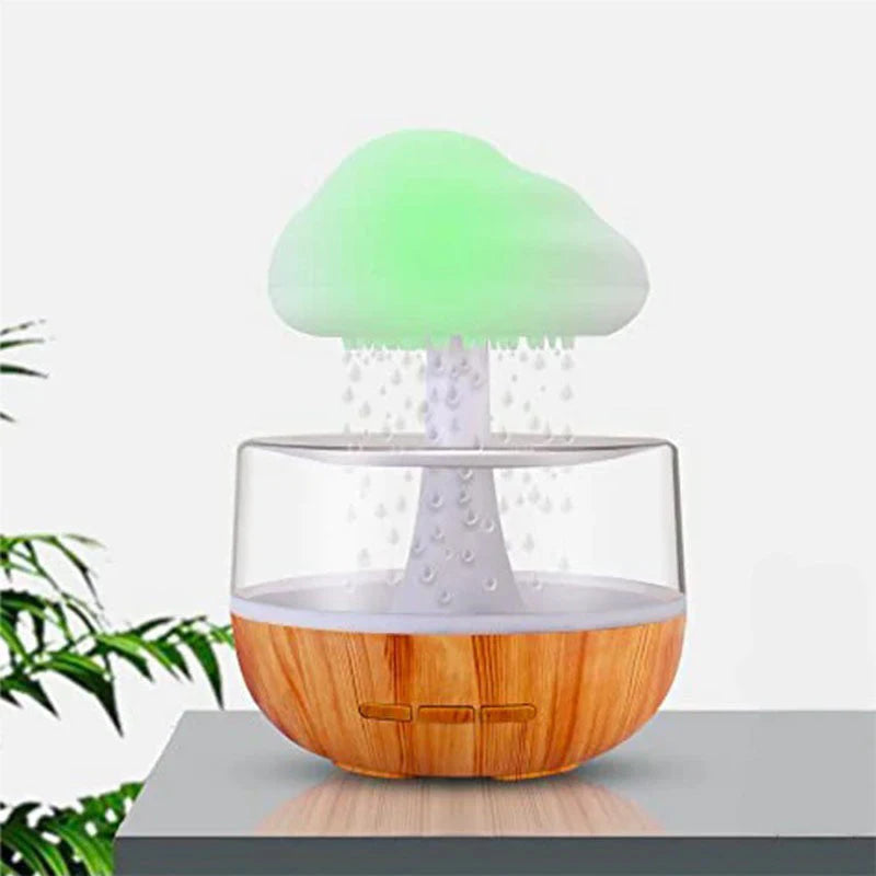Rain Cloud Humidifier & Night Light – Aromatherapy with Colorful Raindrop Lamp