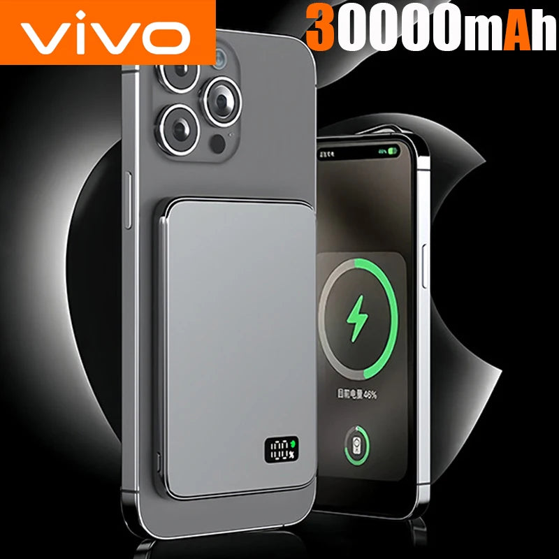 VIVO 50000mAh Magnetic Power Bank with Display – Fast Wireless Charging