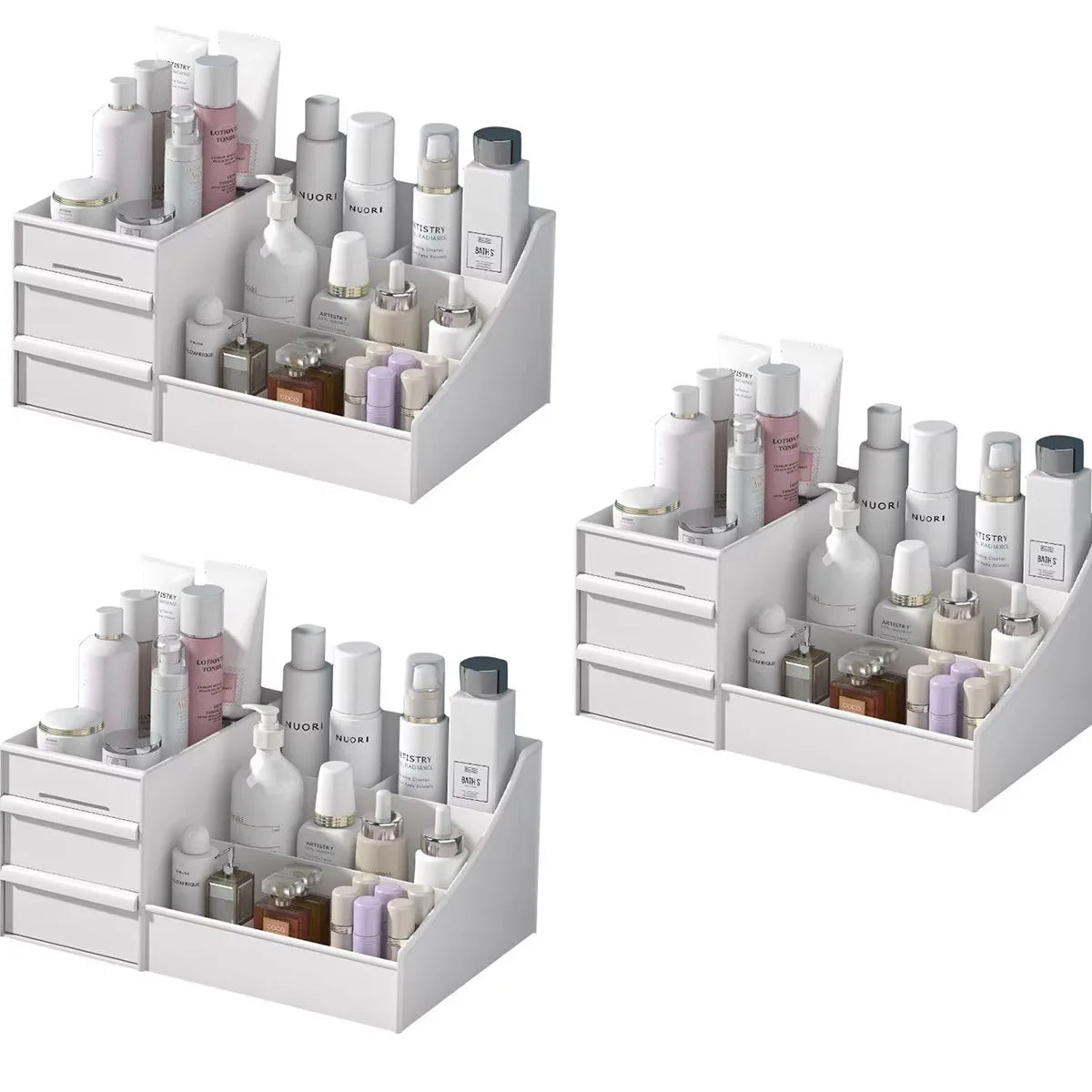 White Drawer Makeup Storage Box – Desktop Organizer