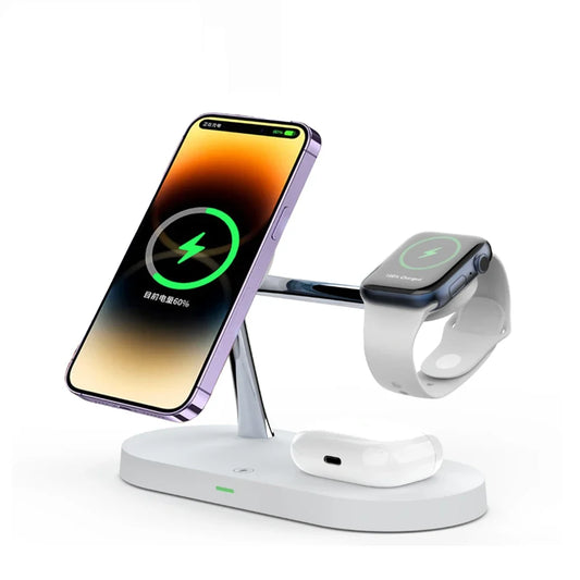 3-in-1 Magnetic Wireless Charger Stand for iPhone & Apple Watch & AirPods