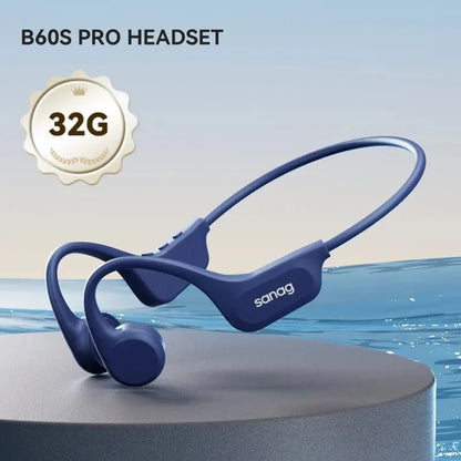 Sanag B60S Waterproof Bone Conduction Earphones – 64GB MP3