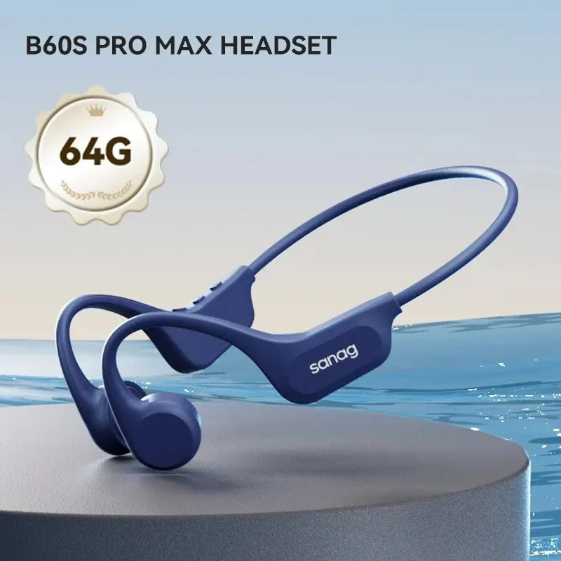 Sanag B60S Waterproof Bone Conduction Earphones – 64GB MP3